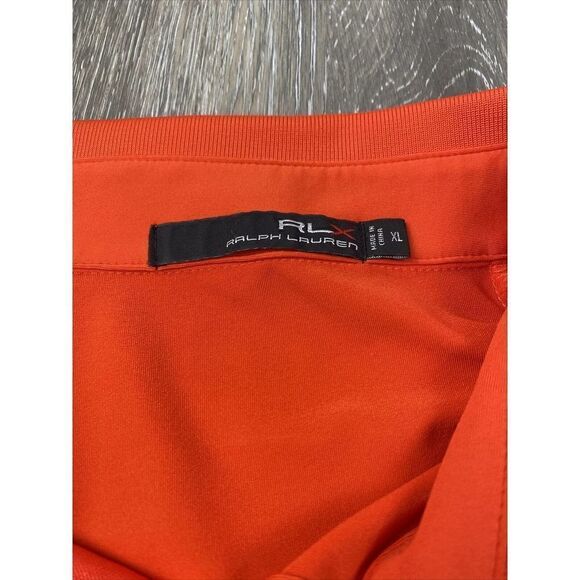 Ralph Lauren RLX Golf Polo Shirt Mens Extra Large Orange Short Sleeve Stretch - Picture 8 of 10